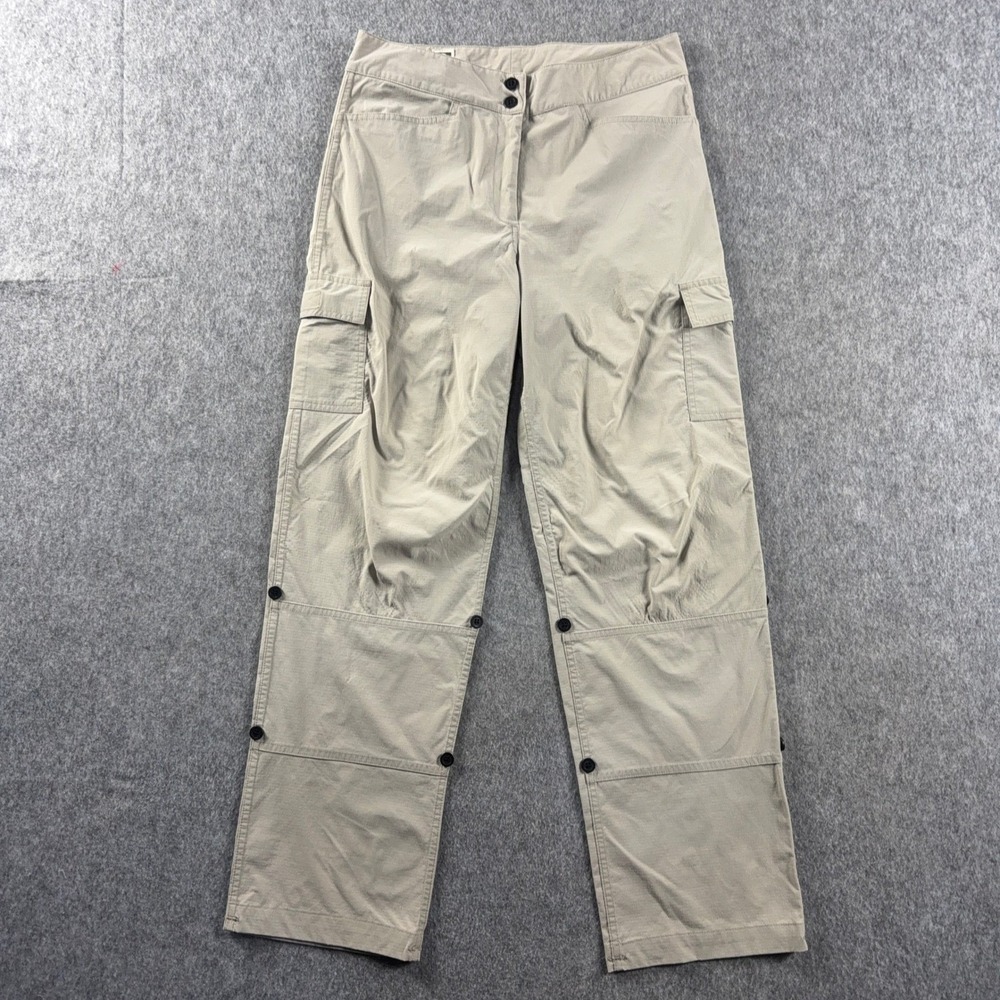 Vintage Tilley Hiking Cargo Pants Women's Sz 8 Tan Khaki Made in Canada Straight - Picture 2 of 14